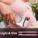 Casetego for iPhone Air Case/iPhone 17 Air Case,Compatible with MagSafe,Clear Magnetic Glitter Sparkle Luxury Plated Soft TPU Bumper Full Camera Lens Protector for Apple iPhone 17 Air,All Rose Gold