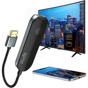 Wireless HDMI Display Adapter Transmitter Receiver for Flix Stick Streaming Device 4k 1080p Screen Mirroring Bluetooth Adapter for iOS iPhone iPad TV WiFi Adapter Smart TV Converter Extender