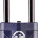 Squire Heavy Duty Padlock (CP50/2.5) - Toughest Extra Long Shackle - 4 Wheel Combination Padlock - Alloy Steel for Corrosion Resistance - Weatherproof Lock for Home, School & Shed (Blue, 50 mm)