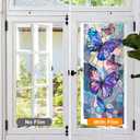 2PackWindow Privacy Film Frosted Glass Window Sticker Window Film Static Glass Cling Tint Non-Adhesive for Home Door Decorative Frosting Cover 17.5 X 39.3 inch (2pcs-sparkle-butterfly)