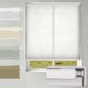 No Drill No Tools Blackout Cellular Shades,Cordless Blinds for Indoor Windows,Room Darkening Window Shades Honeycomb Blinds for Bedroom,Office,Home,White,24" w x 48" h