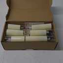 Flickering Flameless Candles, Battery Operated Acrylic LED Pillar Candles with Remote Control and Timer,Pack of 12,(D1.57 xH 4" 5" 6") for Holiday Decorations Home Decorations (Ivory)