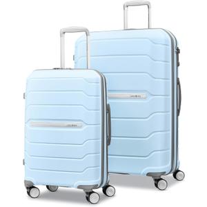 Samsonite Freeform 2-Piece Luggage Set - Carry-On & Large Checked Luggage with Dual Spinner Wheels - Durable Polypropylene Hardshell - TSA Lock, Airline-Approved - Expandable Hard Shell - Sky Blue