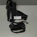 SlowTon No Pull Dog Harness - Heavy Duty Dog Harness and Leash Set for Medium Large Dogs, Reflective Tactical Harness with Soft Padded and Front Clip for Easy Walk and Training (Black L)