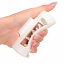 The Original Mello Hair Claw Clip Squishy Claw Clip Made in Korea Patent Pending 30021976 (White, Medium)