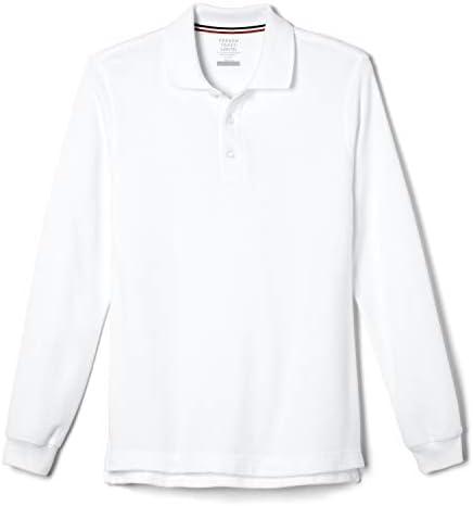French Toast boys Pique Polo School Uniform Shirt With Long Sleeves for Boys and Girls 2T