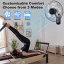 Aotop 16 inch Wall Mount Fan with Remote Control - 2 Pack, 3-Speed and 3 Modes, Timer Function, Adjustable Head, Oscillating Fan for Home and Office - Black