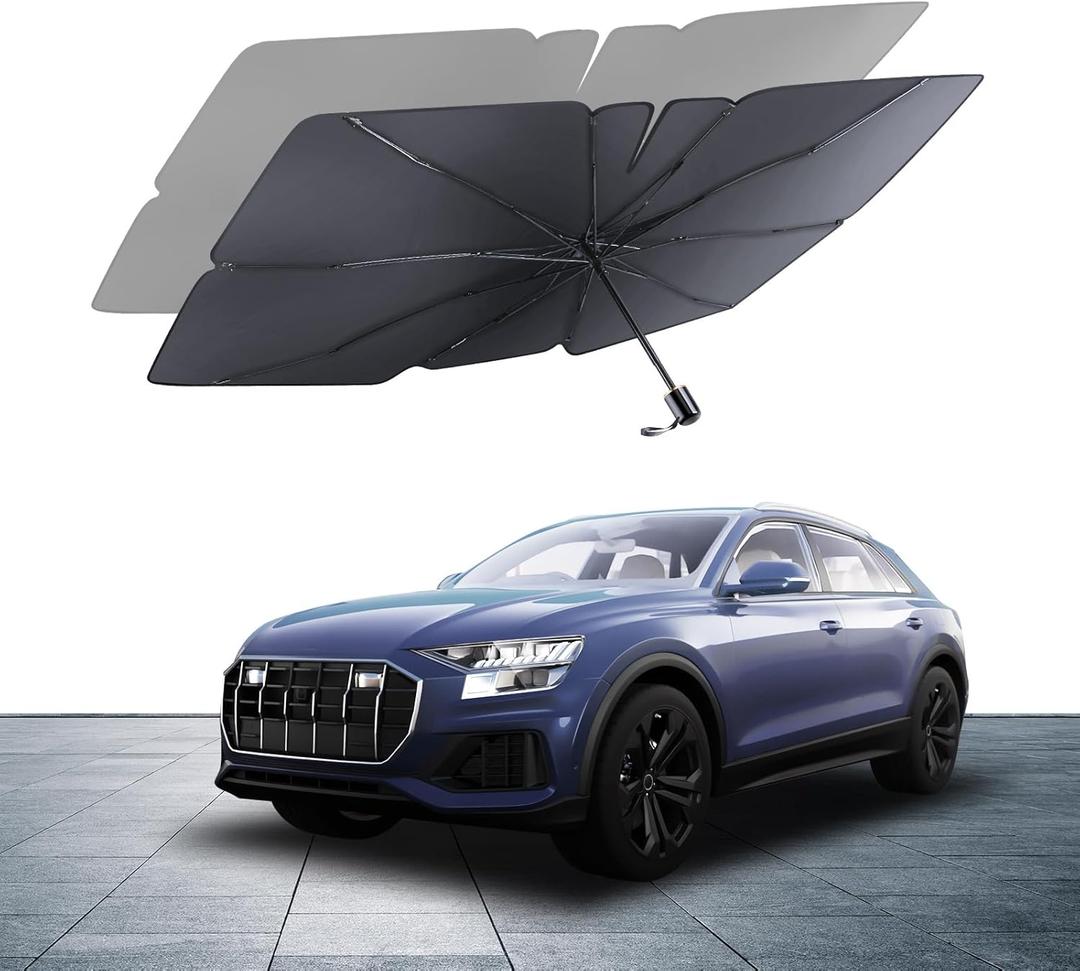 Summer Window Shades. Car Visor Extender Sun Block. Windshield Sun Shades. Anti-Glare Mirror for Parking. New Car Gifts. (54.3" L x 30.7" W)