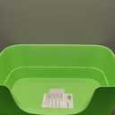 Large Cat Litter Box with High Sides for Indoor Cats,Low Entry Open Top Cat Litter Pan for Kittens,Big or Senior Cats,High Wall Easy Cleaning Anti-Splashing cat Litter Tray (Green)