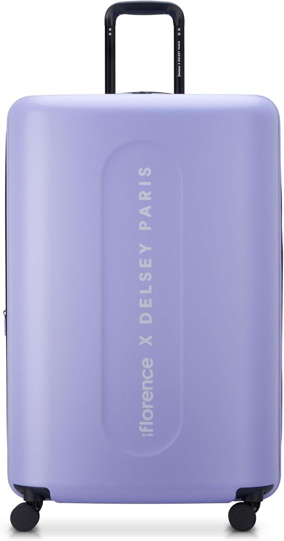 florence by mills Catch Flights Hardside Expandable Luggage with Spinner Wheels, Lavender, Checked-Large 29 Inch