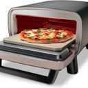 Ninja Artisan Electric Outdoor Pizza Oven with Stone | 12-inch Pizza in 3-minutes | 700F Max Temp | 5-in-1 Functionality Pizza, Bake, Broil, Proof & Warm | Makes Full Meals | Gray | MO201, Large