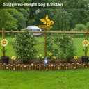 Wood Garden Edging for Landscaping  Decorative Round Log Border for Flower Beds, Pathways, and Lawn Edging, Natural Solid Pine with Durable Twine Connection (5.9" H x 35" L, 2 Pack)