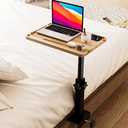 Bedside Shelf for Bed, Height-Adjustable Clip On Bedside Table, Overbed Table for Bed Frames and Sofas Widths 1" - 2.7", Nightstand Organizer Tray for Apartments, Bedrooms, Dorm Essentials