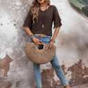 Womens Blouses Ruffle Sleeve Top V Neck Shirts Casual Outfit Bell Sleeve Cute Tee Spring Fall Summer Fashion Clothes (L)