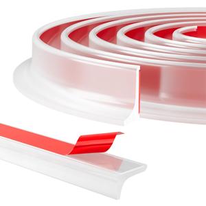 Duzzy 67 Inch Shower Threshold Water Dam Guard, Silicone Rubber Shower Door Bootom Seal Strip for Walk in Shower