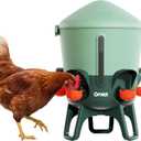 Omlet Insulated Chicken Waterer, 3 Gallon | Automatic Poultry Water Dispenser with 5 Cups & Nipples Included | BPA-Free | Anti-Roost Lid | Sage Green