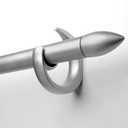 Modern Adjustable Curtain Rod Set 16 to 120 Inches, Sleek Window Rod for Bedroom, Living Room, Silver