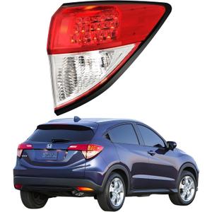Passenger Side Tail Light Assembly Compatible with 2016 2017 2018 2019 2020 2021 2022 Honda HRV, Right Taillight, Rear Outer Taillamp Replacement 33502T7SA01 33502T7WA31 HO2805109 HO2805119