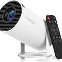 Mini Projector with WiFi and Bluetooth, 4K 1080P Support Portable Projector, 180ANSI, Android 13, Auto Keystone Correction, 30"-200" Screen Video Projector for Laptop, PC, Smartphone