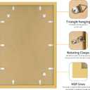 YESKAY 13x19 Picture Frame 3 Pack - Gold Poster Frame Display Pictures 11x17 with Mat or 13 x 19 Without Mat for Wall Hanging Horizontal and Vertical
