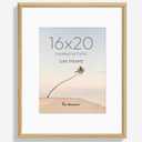 Fun Memories 16x20 Picture Frame for Wall, Solid Oak Wood Poster Frames, 16x20 Modern Frame Matted to 11x14, 16 by 20 Natural Wood Frame for Wall Art Photo, Set of 1, 16x20 in - 1P