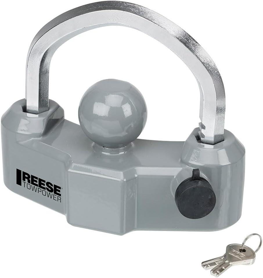 Reese Towpower 7088300 Trailer Coupler Lock, Universal Fit, Heavy Duty, Designed to fit 1-7/8-in, 2-in, and 2-5/16-in couplers.