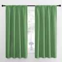 NICETOWN Kitchen Curtains, Short Blackout Curtains & Drapes, Forest Green, 34" Wide by 54" Long, 2 PCs, Thermal Insulated Blackout Curtain Panels for Kids Room, Play Room