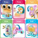 SOONYANG Montessori Toys for 1 Year Old Girl, Toddler Toys Travel Activities Busy Board Cube for 1 Year Old Girl Gifts, Sensory Toys for Baby Gifts, Learning Fine Motor Skills Toddler Girl Toys (Pink)