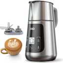 DREO Milk Frother, All-in-1 Electric Foam Maker for Coffee, 15oz/450ml Automatic Foam Frother for Latte Art-level Microfoam, 30+ Drinks, Easy to Clean, Dishwasher Safe, LED display (Sliver Grey)