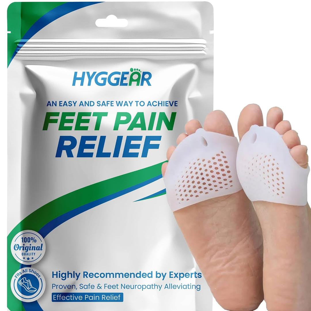 Silicone Toe Separator, Toe Spacer for Overlapping Toes, Foot Pain Relief, Bunion, Hammer Toe, Plantar Fasciitis, Comfortable & Breathable for Women & Men (White)