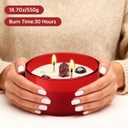 Gift for Christmas | Scented Candle for Love Wishes | Home Aromatherapy Candle with Crystals Stone | 18.7Oz Soy Jar Candle | Double Wick and 50-Hour Burn Time(Red, Floral)