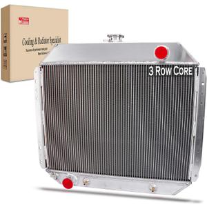 VIPDUHI Radiator Compatible with Ford F150 1966-1979 Ford Bronco F100 F250 F350 1970 1967 1968 1969 1971 1972 1973 1974 1975 1976 1977 1978, 3 Row Aluminum Radiator
