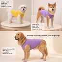 Dog Plain Shirts,Solid Dogs Clothes,Lightweight Stretchy Doggy Tee Shirt,Sleeveless Blank Puppy Chihuahua Cats Samll Costumes,Yellow & Purple S