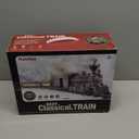 Hot Bee Train Set - Metal Train Toys with Luxury Tracks and Glowing Passenger, Christmas Train Sets for Around The Tree with Smokes, Lights & Sound, Toy Train Set for 3 4 5 6 7+ Years Old Boys Gifts