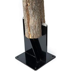 HANDYGO Wood Kindling Splitter - High Strength Structural Steel Firewood Splitter, Wood Splitter Wedge, for Small Wood Stove and Fireplace Manual Log Splitter, Black