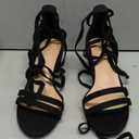 Perphy Open Toe Color Block Heel Tie up Sandals for Women. SIZE (9)
