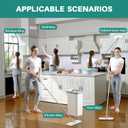 JOYMOOP Mop and Bucket Set, Hands-Free Flat Floor Mop and Bucket, 5 Washable Microfiber Pads, Wet and Dry Use, Ideal for Household and Commercial Floor Cleaning