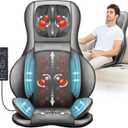 COMFIER Back Massager for Pain Relief Deep Tissue, Shiatsu Neck and Back Massager with Heat, Rolling & Compression Massage Chair Pad for Office Chair, Full Body Massage Chair Gift for Mom Dad (Gray)