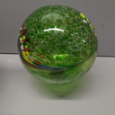 Sunnydaze 10-Inch Gazing Ball for Garden - Glass Gazing Globe for Outside - Garden Orb Yard Decor - Green Artistic