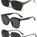 TIJN Polarized Sunglasses Women Men Oversized,UV Protection Sun Glasses Trendy Style,Large Square Shades,Big Frame Shady Rays