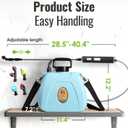PASAMIC 2 Gallon Battery Powered Sprayer, Rechargeable Electric Sprayer with 2 Speeds & 4 Nozzles, Battery Indicator, Retractable Wand, Adjustable Straps & Storage Bag for Lawn Garden