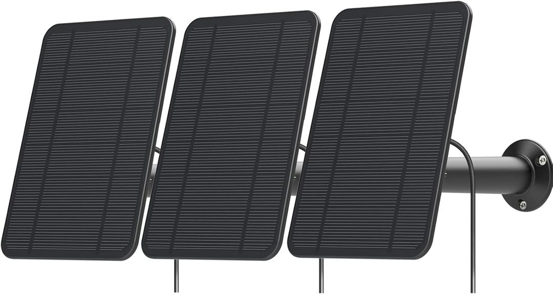 4W 5V Solar Panel Compatible with Eufycam 2C/2C Pro/E40/E20/2/2 Pro/E only, Includes Secure Wall Mount, IP65 Weatherproof, 13.1ft Power Cable, 3Pack)