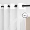 NICETOWN Living Room Sheer Curtains 96 inches Long - Grommet Top Voile Sheer Lightweight Airy & Elegant Window Treatment Panels for Bedroom, Ivory, 2 Pieces, W54 x L96