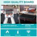 Yaocom Desk Extender Tray, 24 x 12 Inch Desk Extension, 90 Foldable Keyboard Tray Platform for Table Mount Arm Rest Shelf Foldable Drawer for Dorm, Office, Kitchen Bar, Rv Countertop, Black