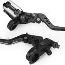 LKV Motorcycle Clutch Brake Levers Set - Universal 7/ 8" 22mm Handlebar Brake Master Cylinder Clutch Lever Left & Right Set for Honda Yamaha Kawasaki Suzuki