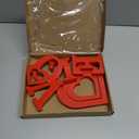 Wood Valentine's Day Table Decorations Freestanding Block Red Cutout Letters with Rhinestone Decor for Valentine's Day Anniversary Wedding Party Favor(Love)