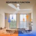Obabala Ceiling Fan No Light 52inch Modern Outdoor Ceiling Fan Without Light 3 Wood Blade Fan with Remote Quiet Reversible DC Motor for Patios Farmhouse Bedroom Kitchen