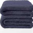 Guohaoi Knitted Weighted Blanket for Adults (Dark Grey 60"x80" 12lbs) No Beads Cooling Throw Blanket for Hot Sleepers, Home Decor Breathable Chunky Knit Heavy Blanket Use on Queen/King Size Bed