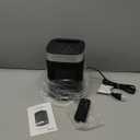 Small Portable Space Heater for Indoor Use - VOCRS 1500W PTC Electric Heater with Thermostat, Remote Control, 12H Timer, Eco and Fan Mode, Rapid and Safe Heating for Bedroom, Office