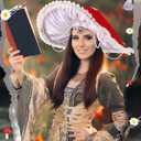 Mushroom Hat Renaissance Medieval Costume Cosplay Victorian Fairy Accessories with Bead Lace Brim Cap